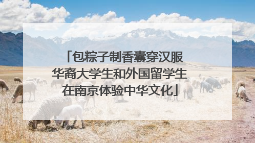 包粽子制香囊穿汉服 华裔大学生和外国留学生在南京体验中华文化