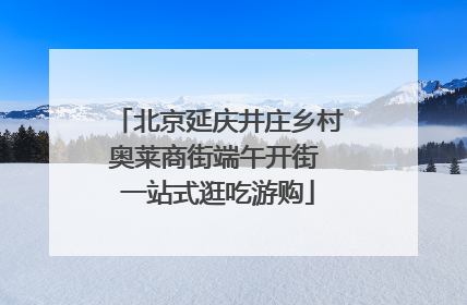 北京延庆井庄乡村奥莱商街端午开街 一站式逛吃游购