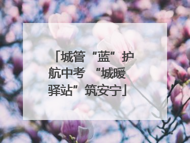 城管“蓝”护航中考 “城暖驿站”筑安宁