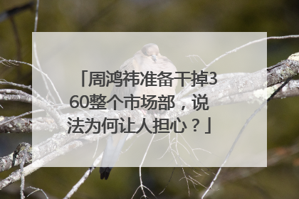 周鸿祎准备干掉360整个市场部，说法为何让人担心？