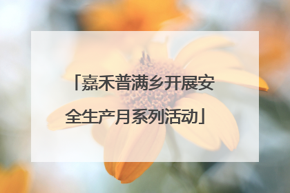 嘉禾普满乡开展安全生产月系列活动