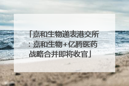嘉和生物递表港交所：嘉和生物+亿腾医药战略合并即将收官