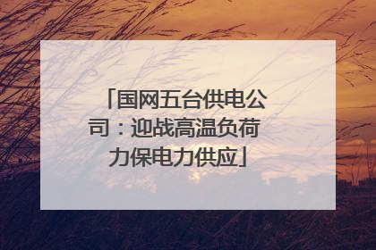 国网五台供电公司：迎战高温负荷 力保电力供应