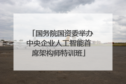国务院国资委举办中央企业人工智能首席架构师特训班