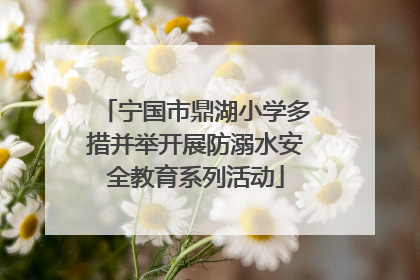 宁国市鼎湖小学多措并举开展防溺水安全教育系列活动