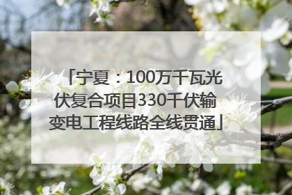 宁夏：100万千瓦光伏复合项目330千伏输变电工程线路全线贯通