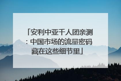 安利中亚千人团亲测：中国市场的流量密码 藏在这些细节里