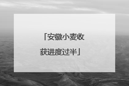 安徽小麦收获进度过半