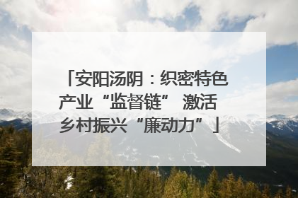 安阳汤阴：织密特色产业“监督链” 激活乡村振兴“廉动力”