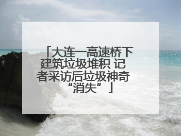 大连一高速桥下建筑垃圾堆积 记者采访后垃圾神奇“消失”