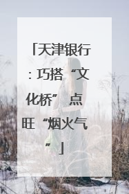 天津银行：巧搭“文化桥” 点旺“烟火气”