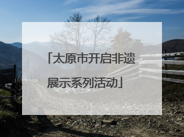 太原市开启非遗展示系列活动