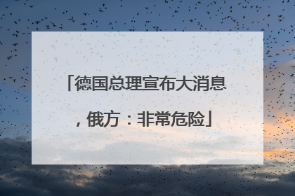 德国总理宣布大消息，俄方：非常危险