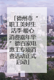 德州市“职工美好生活季·暖心消费嘉年华”德百家电惠工专项消费活动正式启动