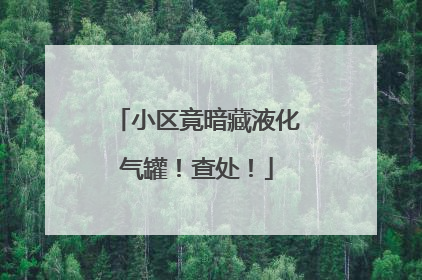 小区竟暗藏液化气罐！查处！