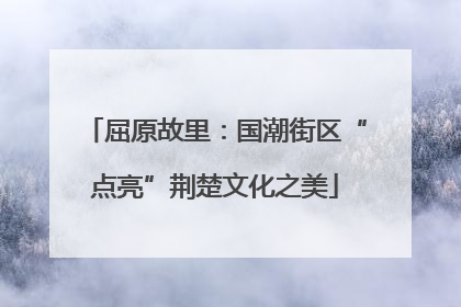 屈原故里：国潮街区“点亮”荆楚文化之美