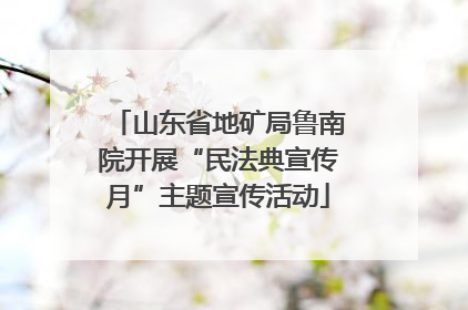 山东省地矿局鲁南院开展“民法典宣传月”主题宣传活动