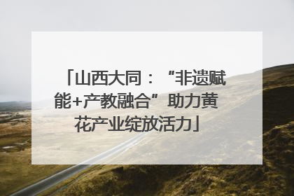 山西大同：“非遗赋能+产教融合”助力黄花产业绽放活力