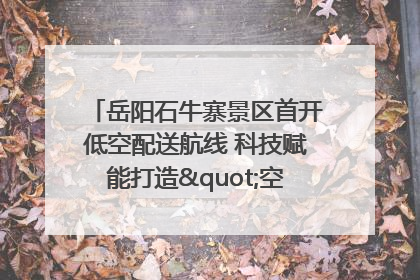 岳阳石牛寨景区首开低空配送航线 科技赋能打造"空中便利店"