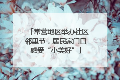 常营地区举办社区邻里节,居民家门口感受“小美好”