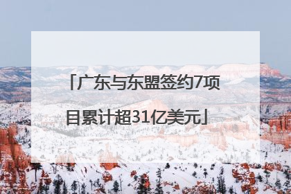 广东与东盟签约7项目累计超31亿美元