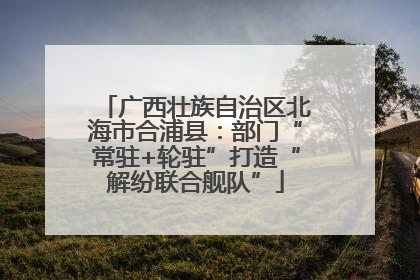 广西壮族自治区北海市合浦县：部门“常驻+轮驻”打造“解纷联合舰队”