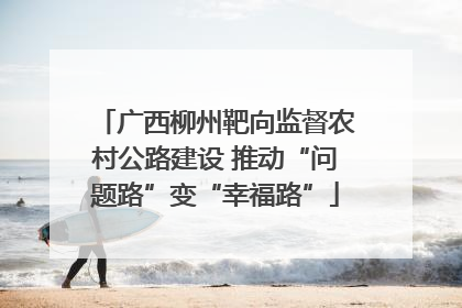 广西柳州靶向监督农村公路建设 推动“问题路”变“幸福路”
