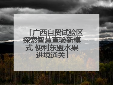 广西自贸试验区探索智慧查验新模式 便利东盟水果进境通关