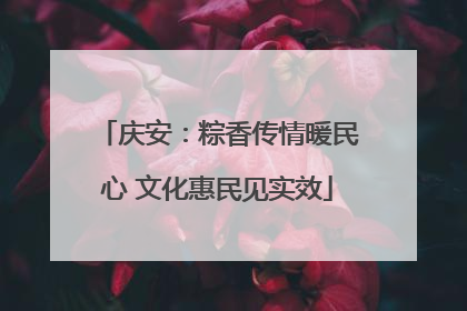庆安：粽香传情暖民心 文化惠民见实效