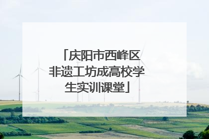 庆阳市西峰区 非遗工坊成高校学生实训课堂