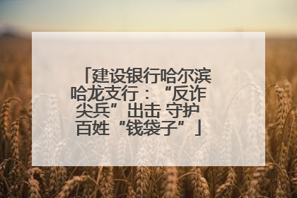 建设银行哈尔滨哈龙支行：“反诈尖兵”出击 守护百姓“钱袋子”