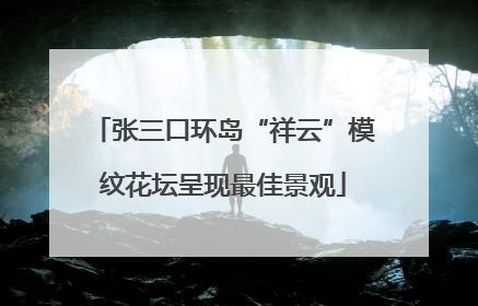 张三口环岛“祥云”模纹花坛呈现最佳景观