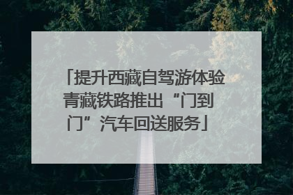 提升西藏自驾游体验 青藏铁路推出“门到门”汽车回送服务