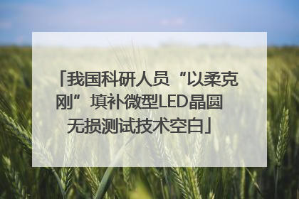 我国科研人员“以柔克刚”填补微型LED晶圆无损测试技术空白