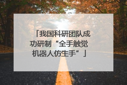 我国科研团队成功研制“全手触觉机器人仿生手”