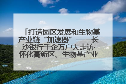 打造园区发展和生物基产业链“加速器”——长沙银行千企万户大走访·怀化高新区、生物基产业链专场活动举行