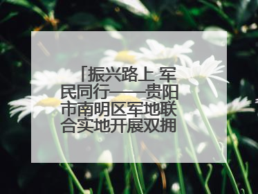 振兴路上 军民同行——贵阳市南明区军地联合实地开展双拥工作调研活动