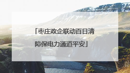 枣庄政企联动百日清障保电力通道平安