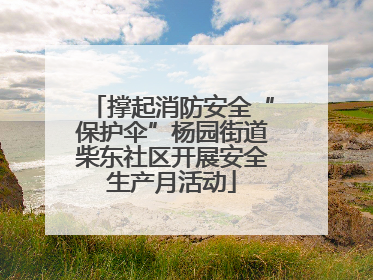 撑起消防安全“保护伞”杨园街道柴东社区开展安全生产月活动