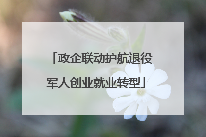政企联动护航退役军人创业就业转型