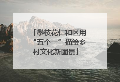 攀枝花仁和区用“五个一”描绘乡村文化新图景