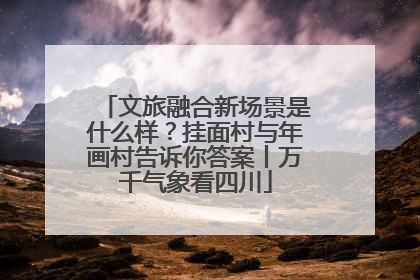 文旅融合新场景是什么样？挂面村与年画村告诉你答案丨万千气象看四川