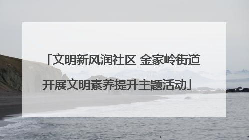 文明新风润社区 金家岭街道开展文明素养提升主题活动