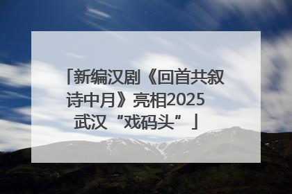 新编汉剧《回首共叙诗中月》亮相2025武汉“戏码头”