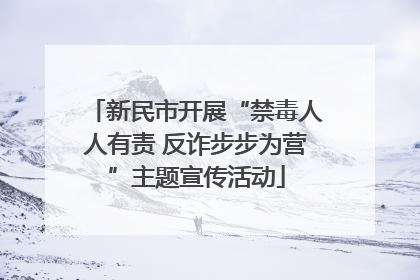 新民市开展“禁毒人人有责 反诈步步为营”主题宣传活动