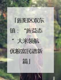 旌阳区双东镇：“旌益态”大米领航 优粮富民谱新篇
