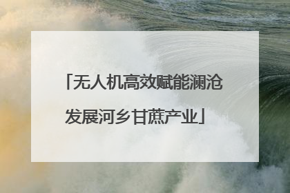 无人机高效赋能澜沧发展河乡甘蔗产业
