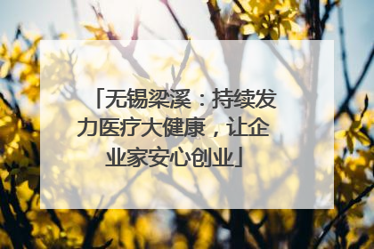 无锡梁溪：持续发力医疗大健康，让企业家安心创业
