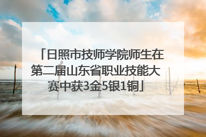 日照市技师学院师生在第二届山东省职业技能大赛中获3金5银1铜