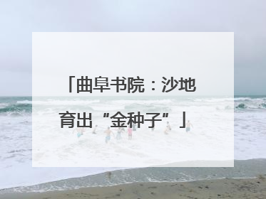 曲阜书院：沙地育出“金种子”
